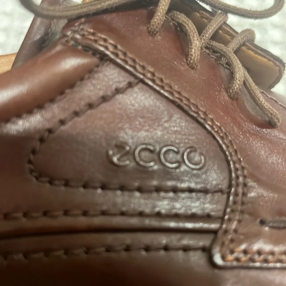 Ecco Men's Oxford Brown Leather Dress Shoes